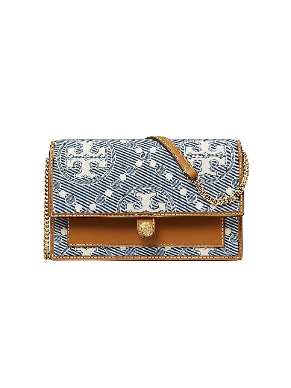 Womens T Monogram Denim Chain Wallet Product Image