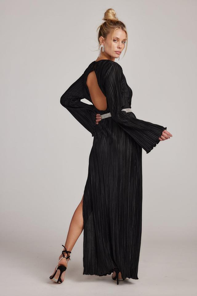 Tate Black Plisse Maxi Dress Product Image