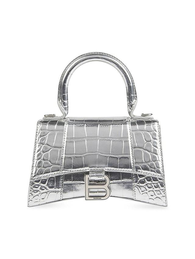 Womens Hourglass XS Handbag Crocodile Embossed Product Image