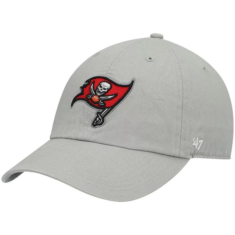 Mens 47 Gray Tampa Bay Buccaneers Clean Up Adjustable Hat Product Image