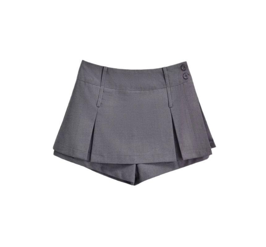 Low Rise Plain Mini Skort Product Image