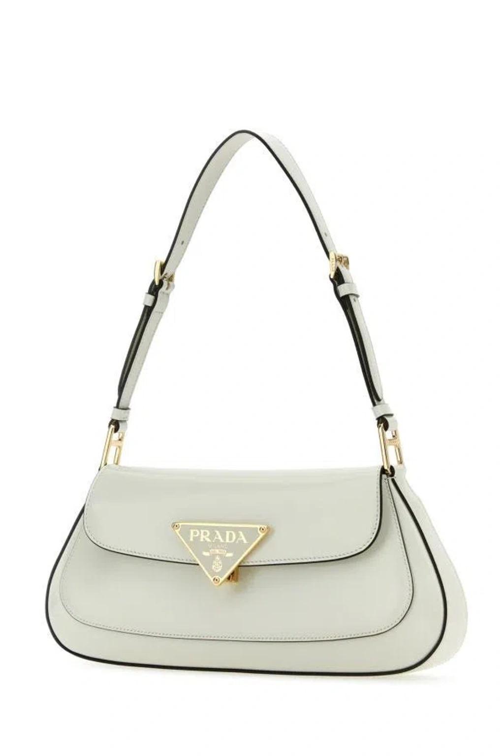 White Leather Shoulder Bag Product Image