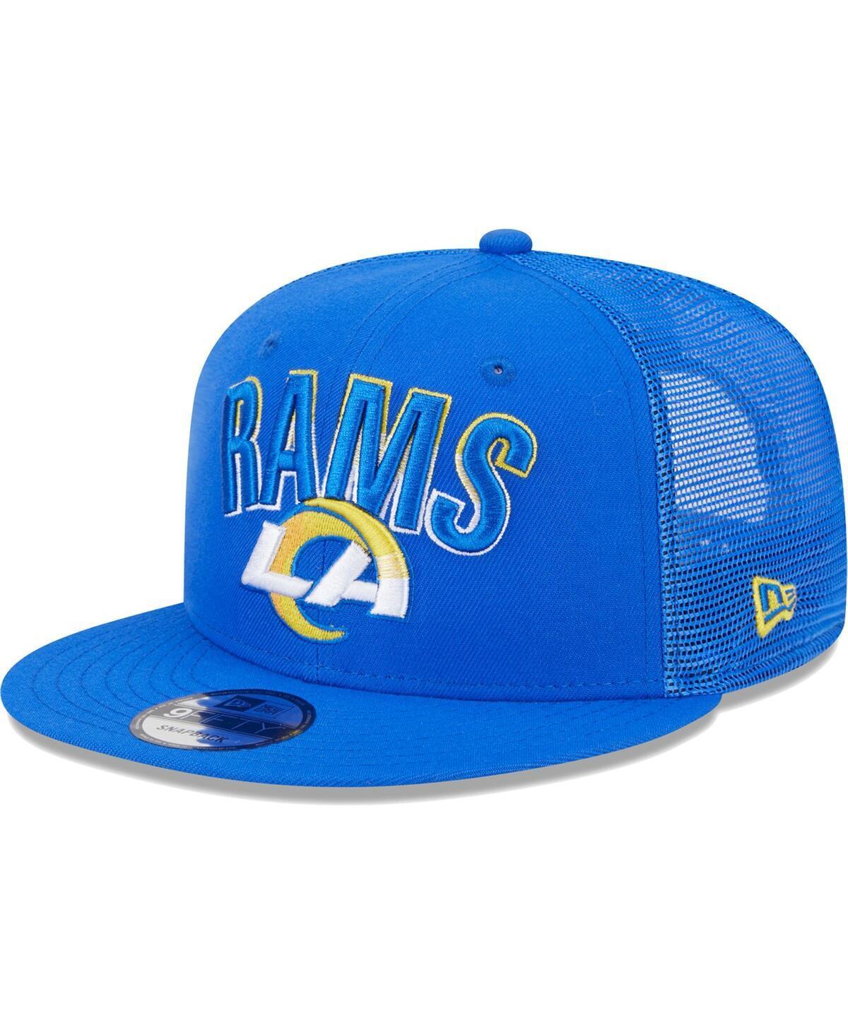 Mens New Era Royal Los Angeles Rams Grade Trucker 9FIFTY Snapback Hat Product Image