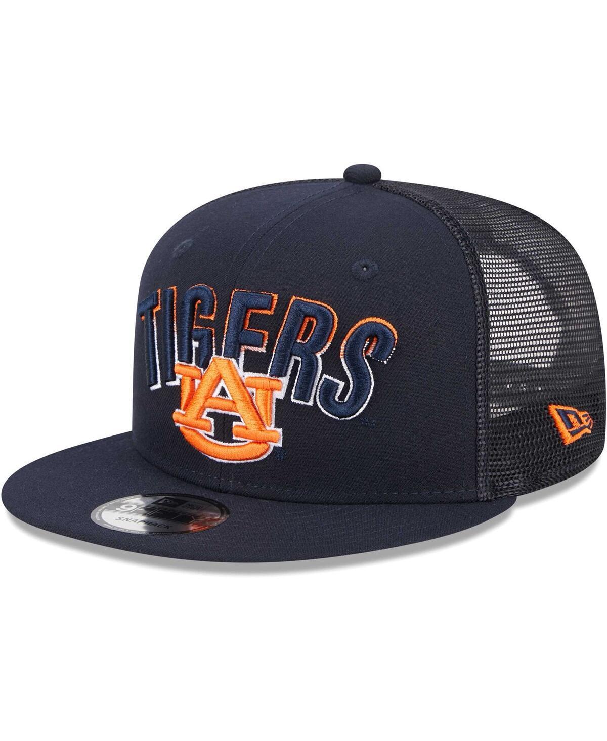 Mens New Era Auburn Tigers Grade Trucker 9FIFTY Snapback Hat, Blue Product Image