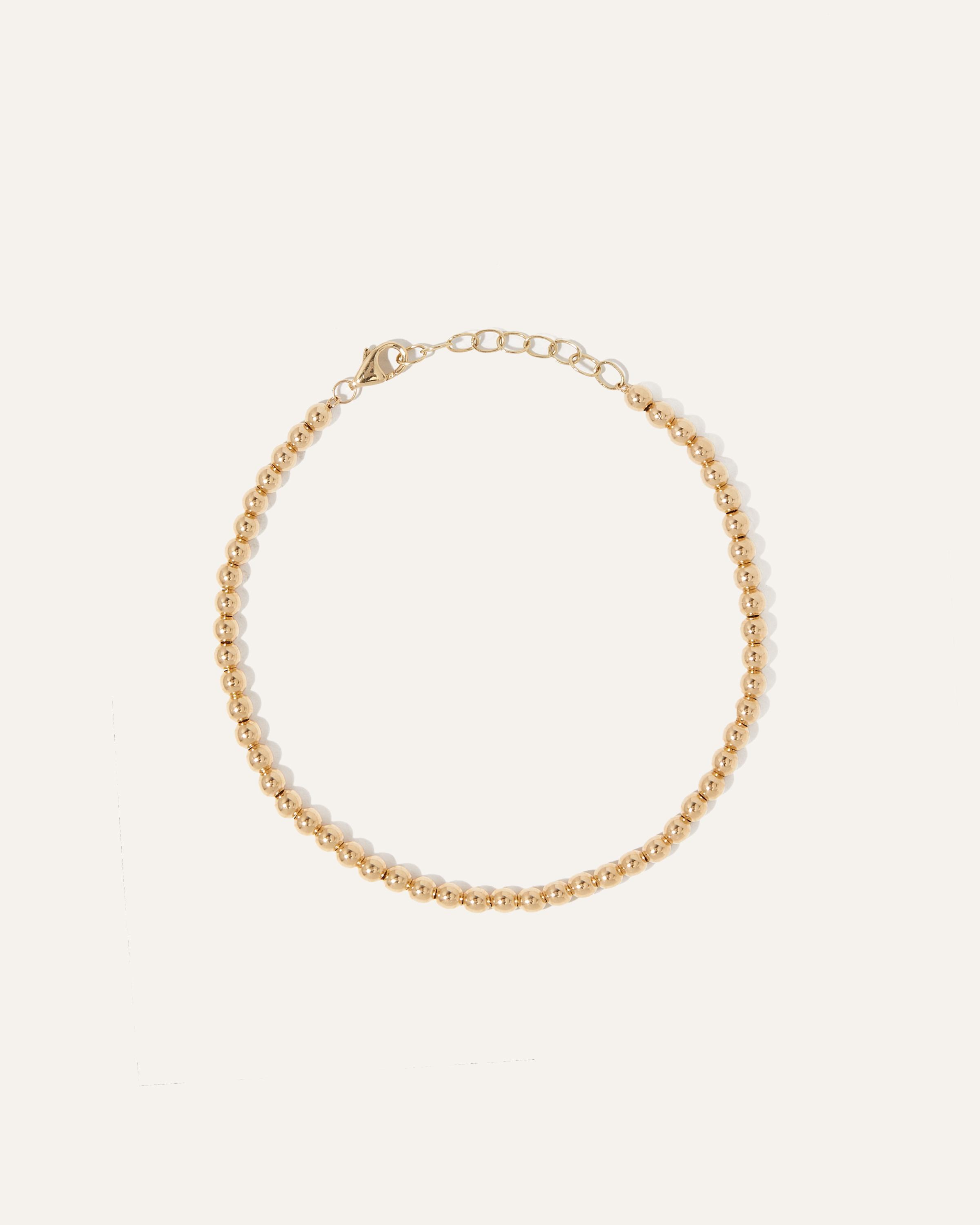 14K Gold Beaded Bracelet Product Image