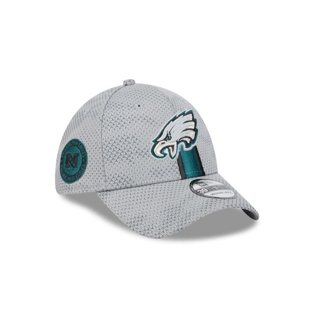 Philadelphia Eagles 2024 Sideline Gray 39THIRTY Stretch Fit Hat Male Product Image