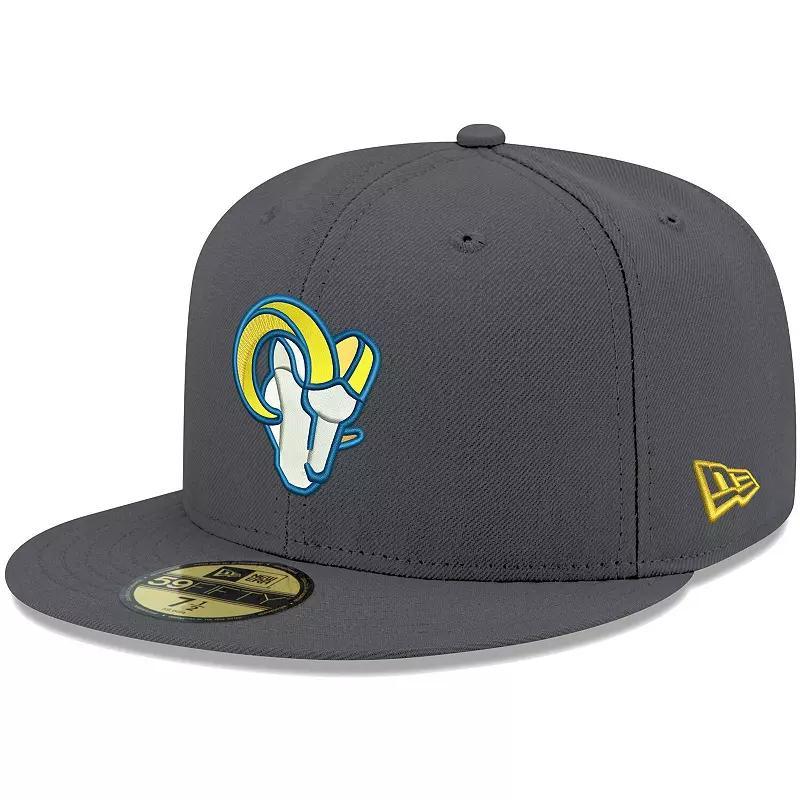 Mens New Era Graphite Los Angeles Rams Alternate Logo Storm II 59FIFTY Fitted Hat Product Image