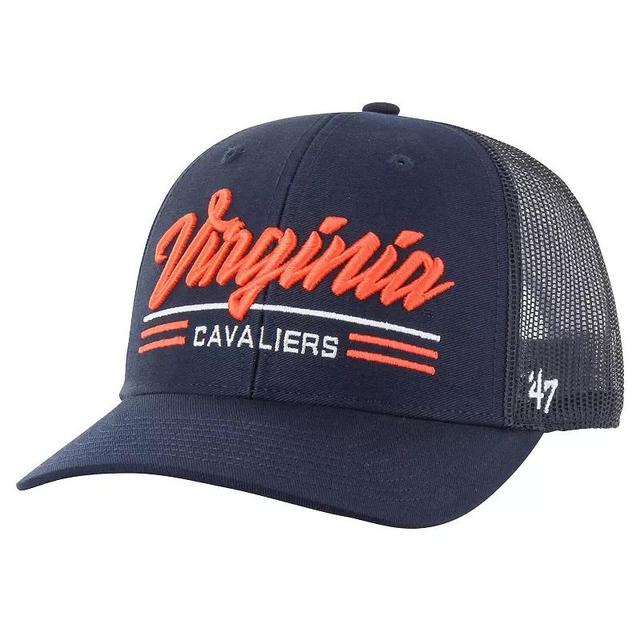 Mens 47 Virginia Cavaliers Garner Trucker Adjustable Hat, Blue Product Image