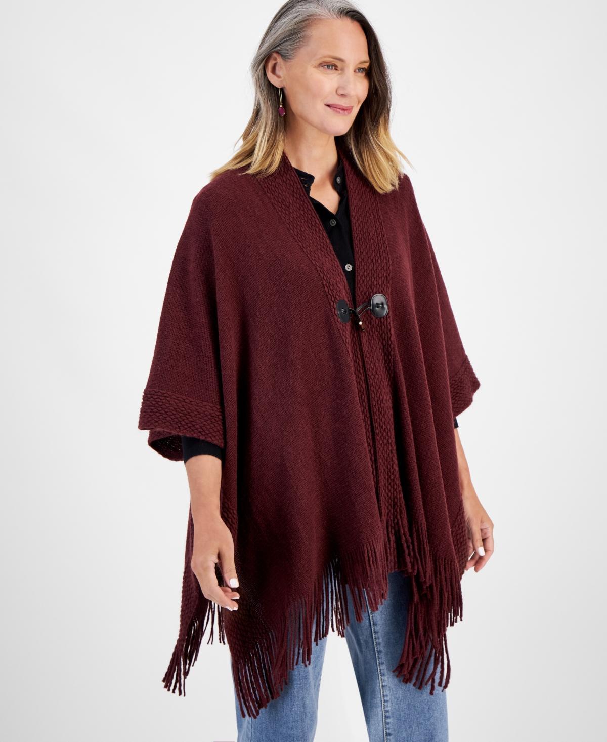 Style & Co Womens Cozy Bordered Textured Wrap, Created for Macys Product Image