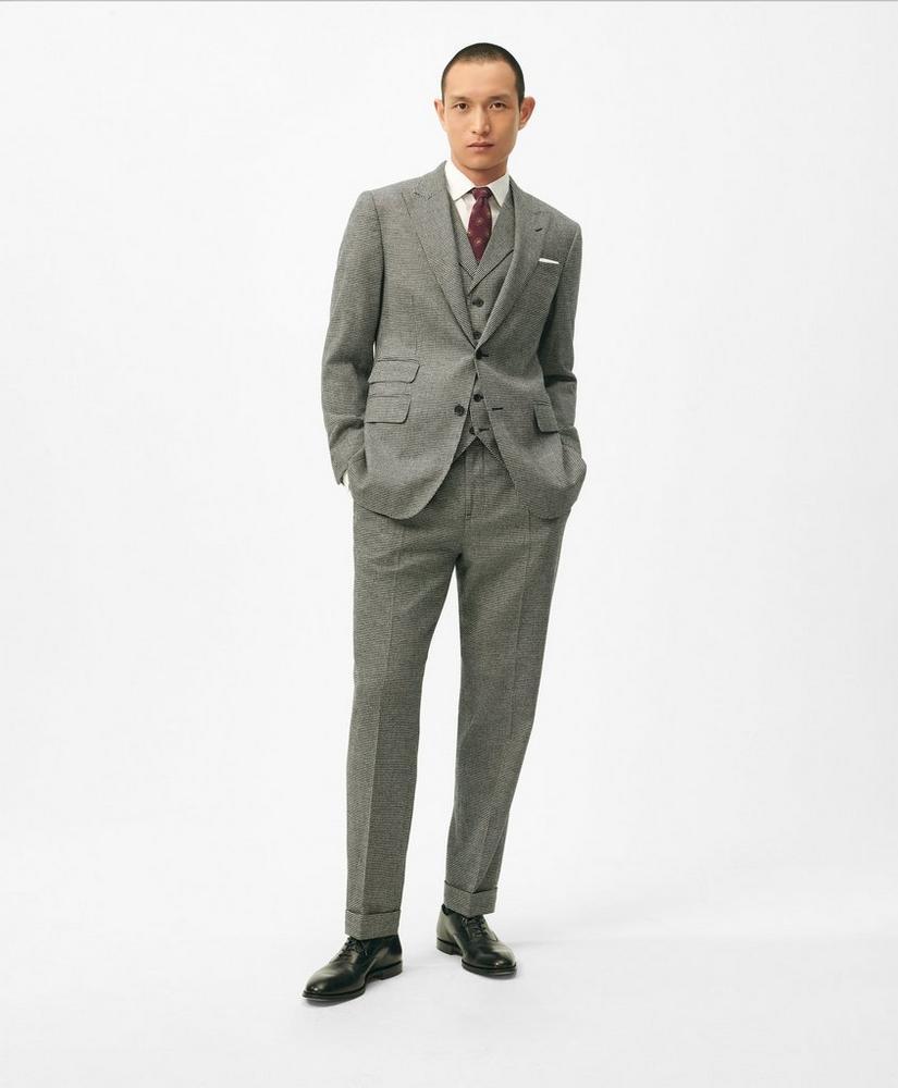 Slim Fit Houndstooth Wool-Cashmere Suit Pants Product Image