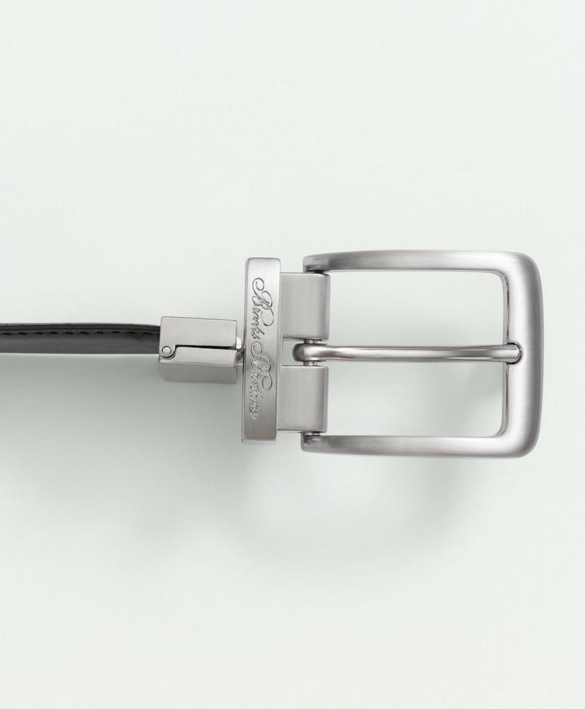 Cuttable Reversible Leather Belt With Changeable Gold-Tone & Silver-Tone Buckles Product Image