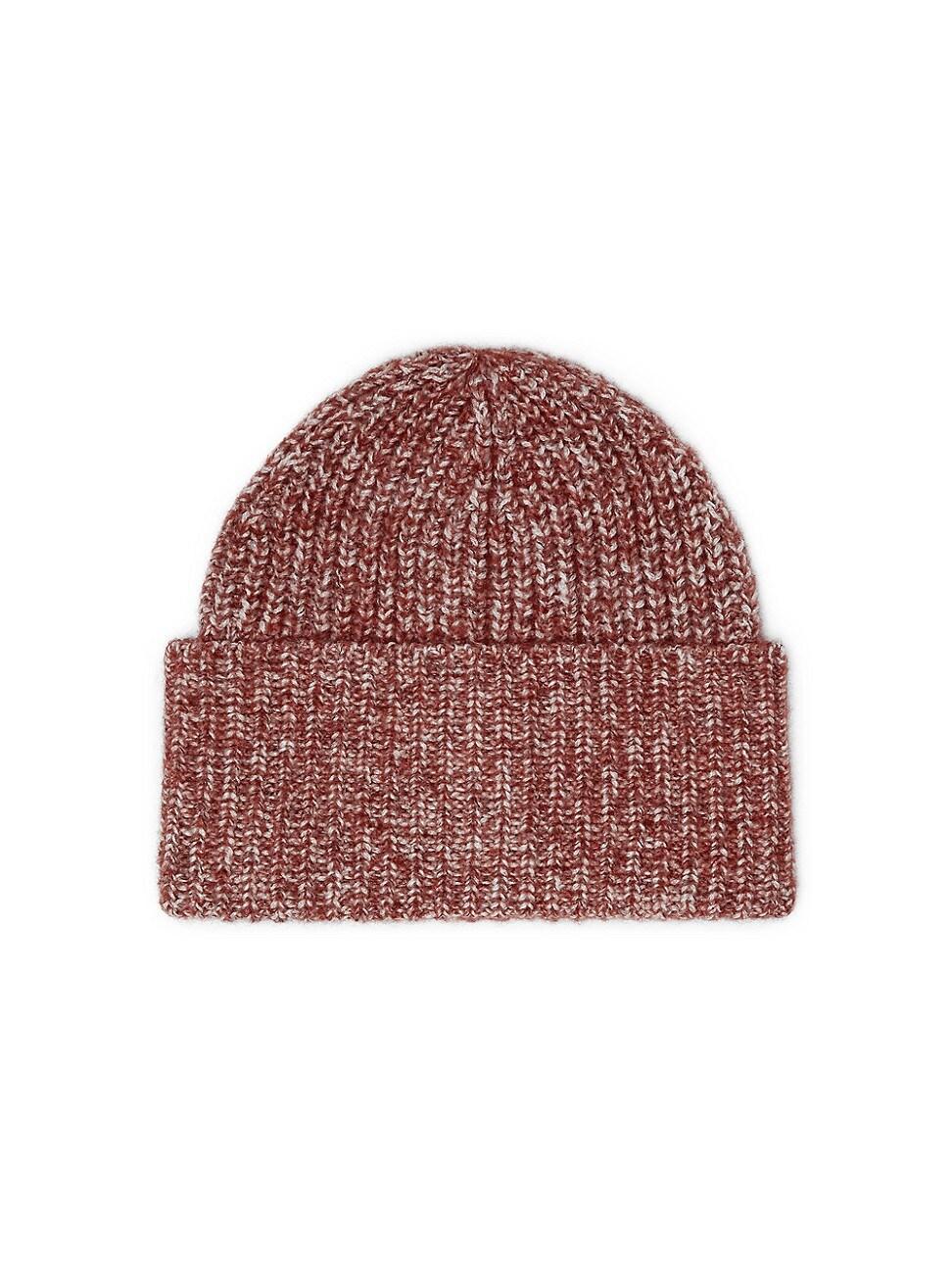 Mens Virgin Wool, Alpaca and Cashmere Rib Knit Beanie Product Image