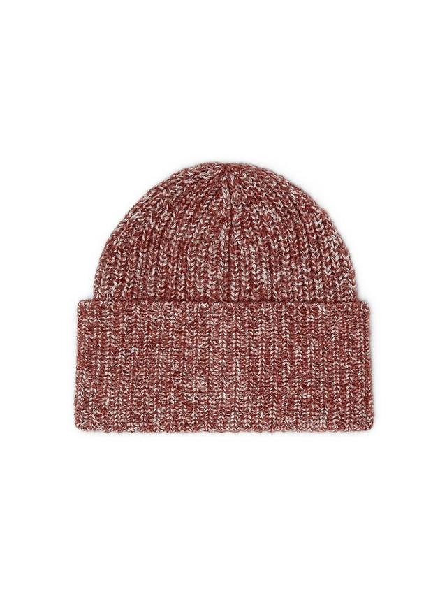 Mens Virgin Wool, Alpaca and Cashmere Rib Knit Beanie Product Image