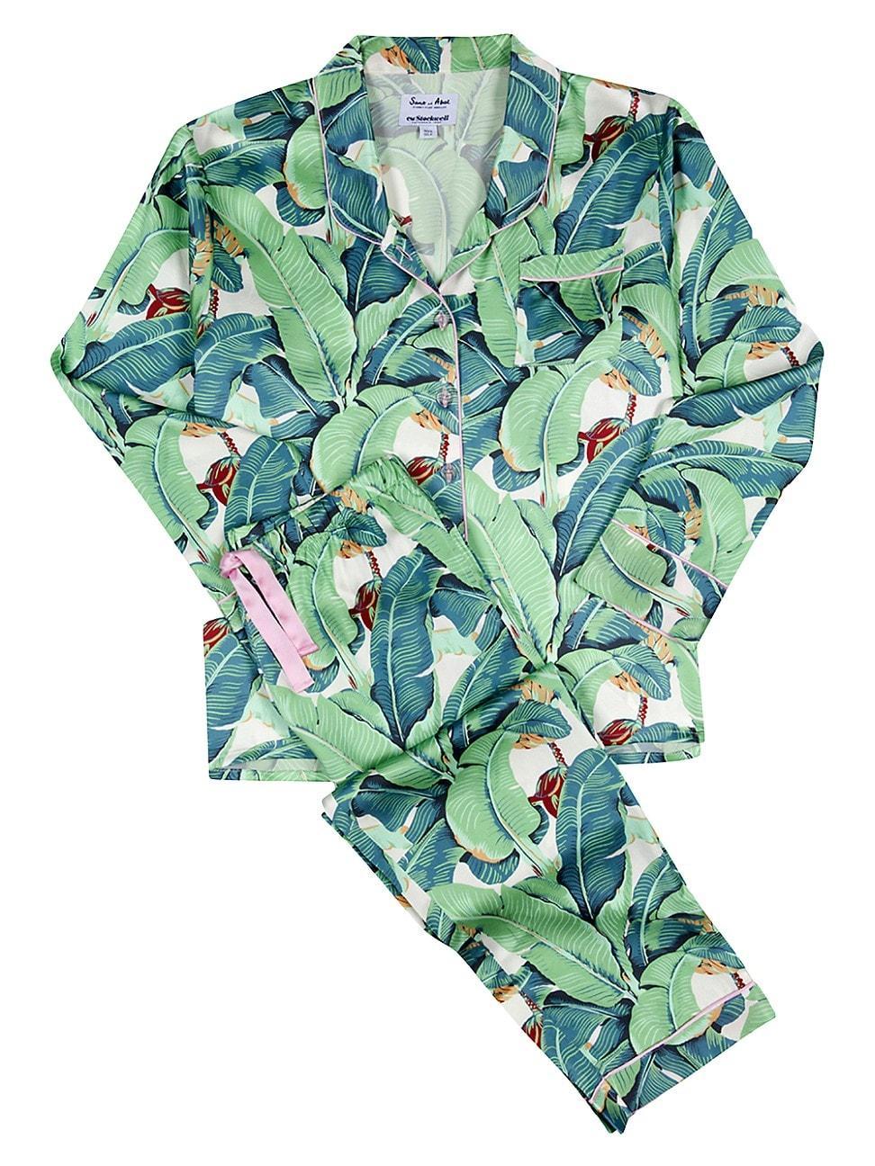 Womens Banana Leaf Shirt + PJ Pant Set Product Image