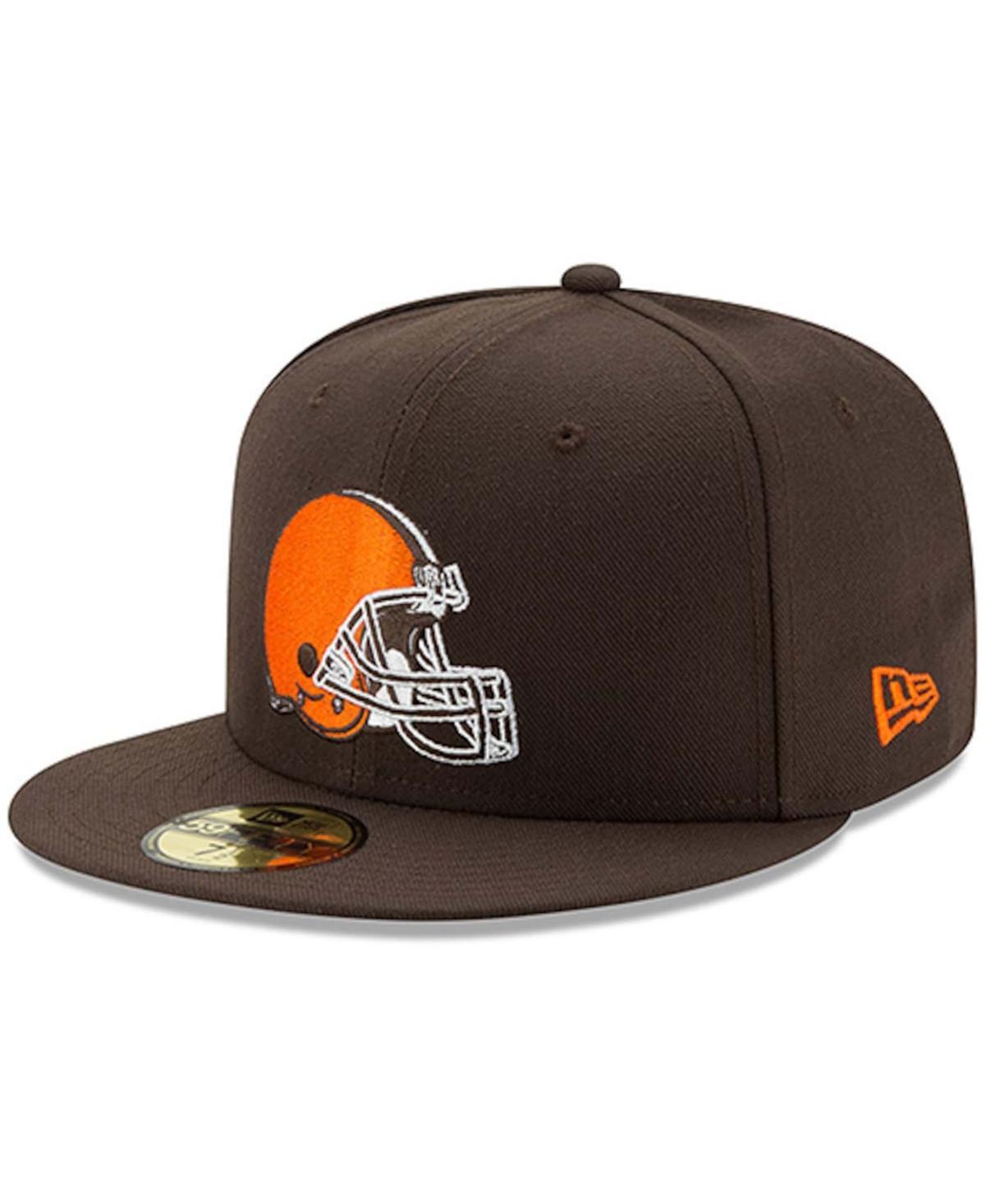 NWE BROWNS BROWN HELMET NFL OMAHA 59FIFTY HATMENFIT Product Image