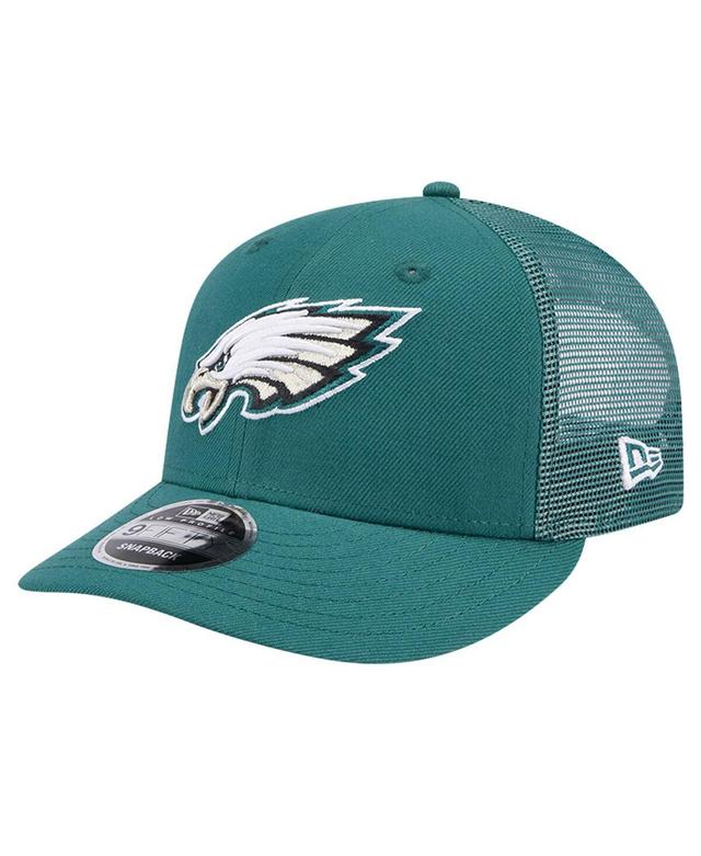 New Era Mens Midnight Green Philadelphia Eagles Main Trucker Low Profile 9Fifty Snapback Hat Product Image