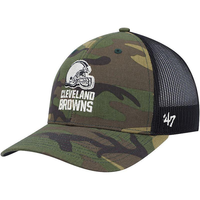 Mens 47 Brand Camo Cleveland Browns Trucker Adjustable Hat - Camo Product Image