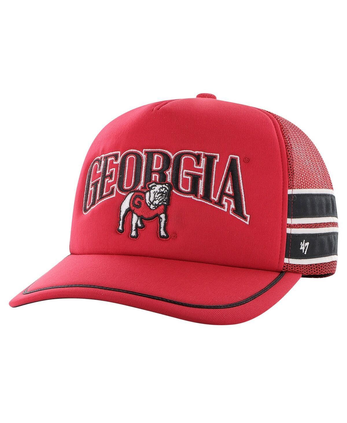 Mens 47 Brand Red Georgia Bulldogs Sideband Trucker Adjustable Hat Product Image