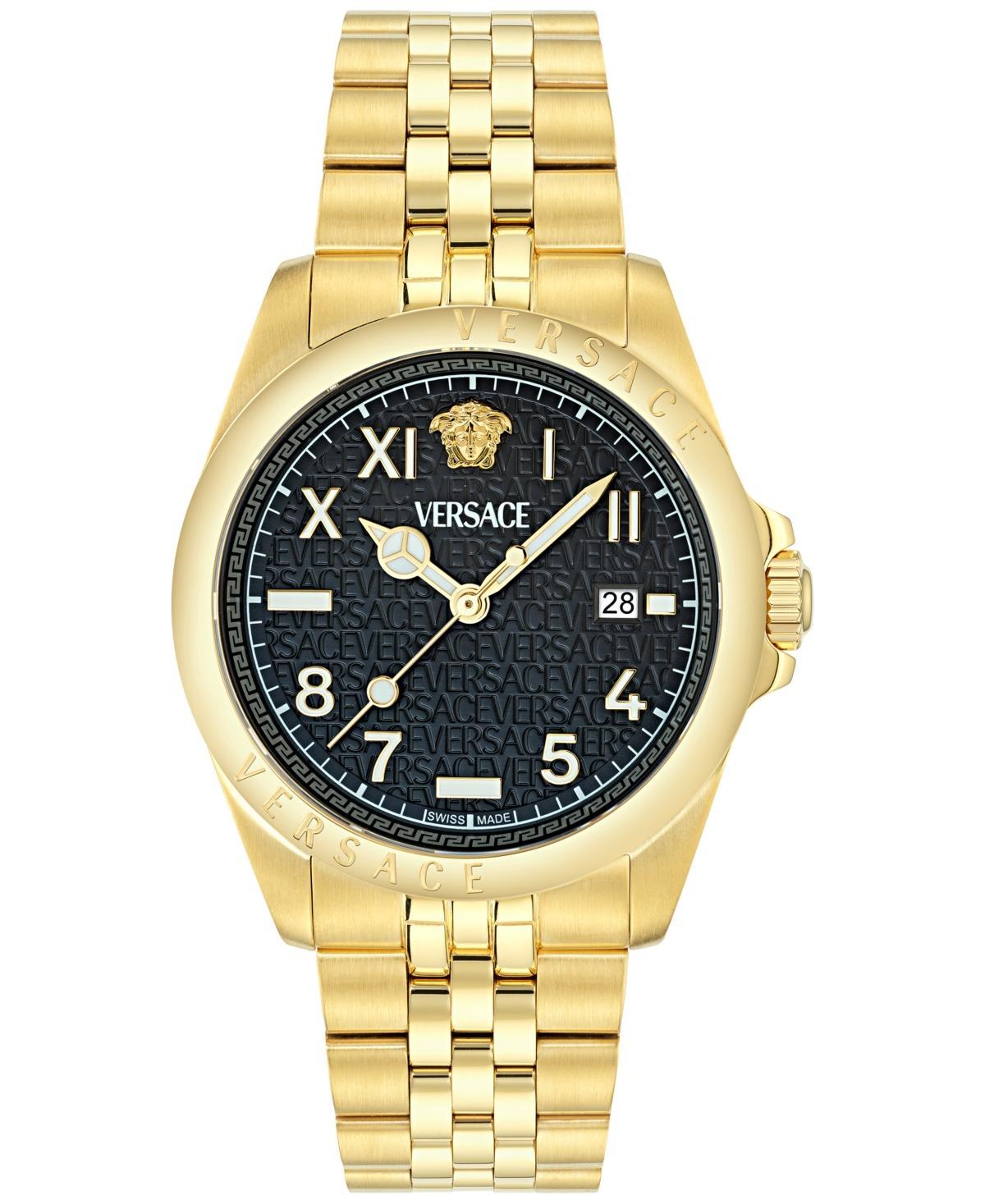 Versace Mens Anteo Analog Gold Tone Stainless Steel Bracelet Watch Product Image