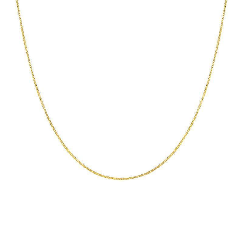 PRIMROSE 14k Gold Box Chain Necklace, Womens Yellow Gold Tone Product Image