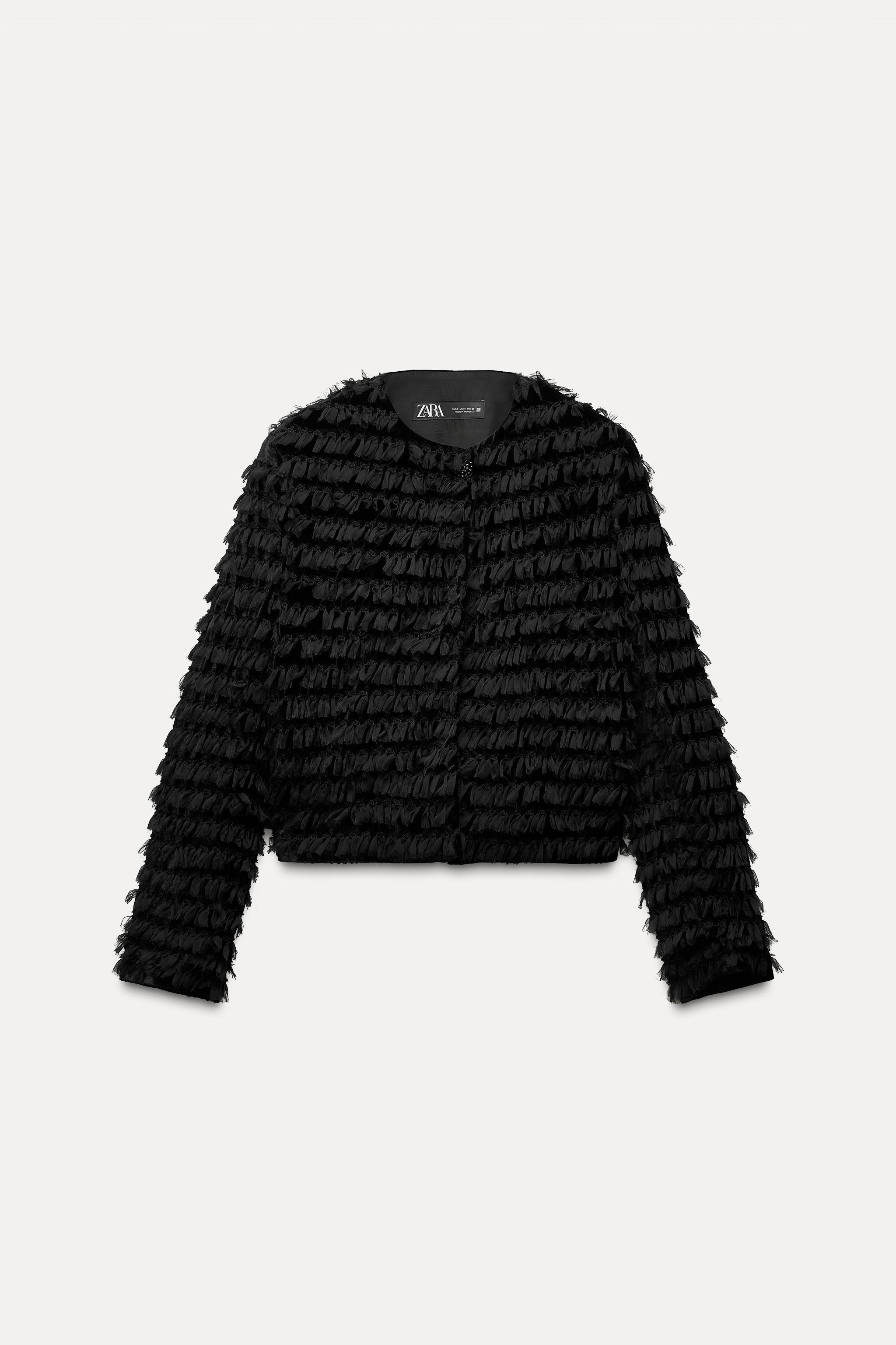 FRINGED VELVET JACKET Product Image