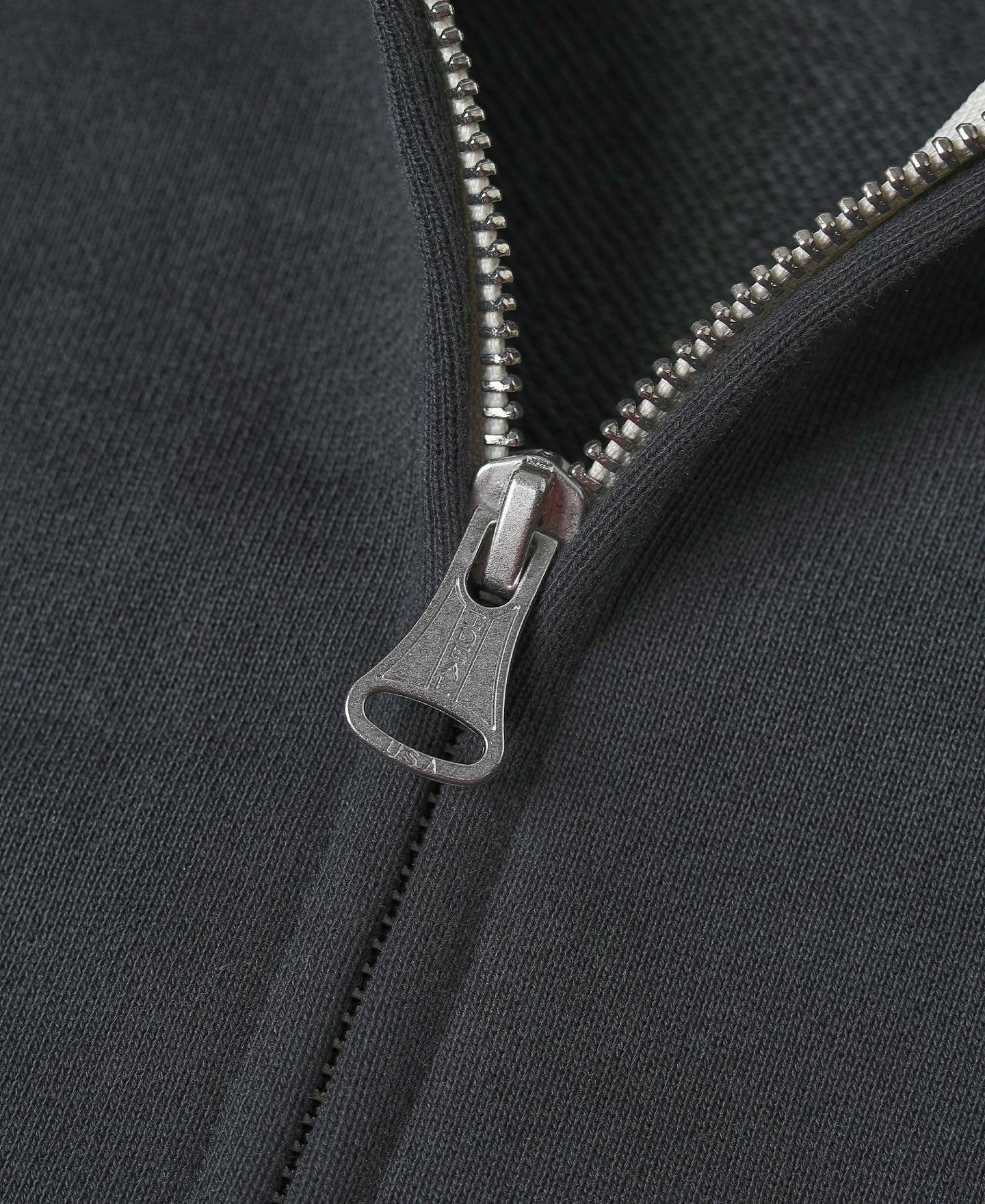 17.5 oz Terry Cloth Full-Zip Hoodie - Black Product Image