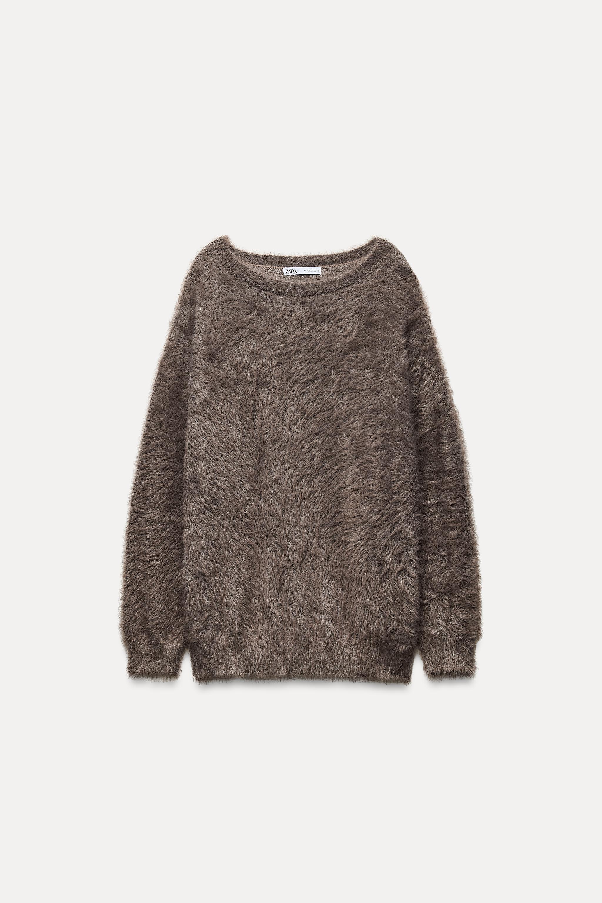 FAUX FUR KNIT SWEATER Product Image