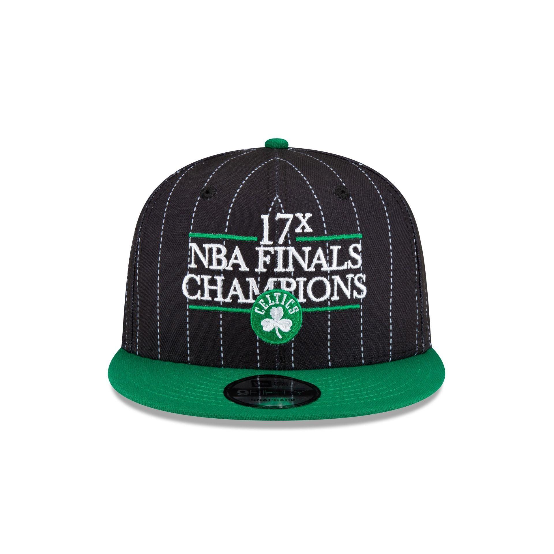 Just Caps NBA Champion Pinstripe Boston Celtics 9FIFTY Snapback Hat Male Product Image