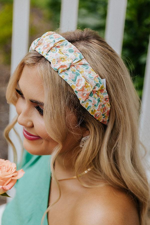 Blossom Babe Floral Headband In Jade Product Image