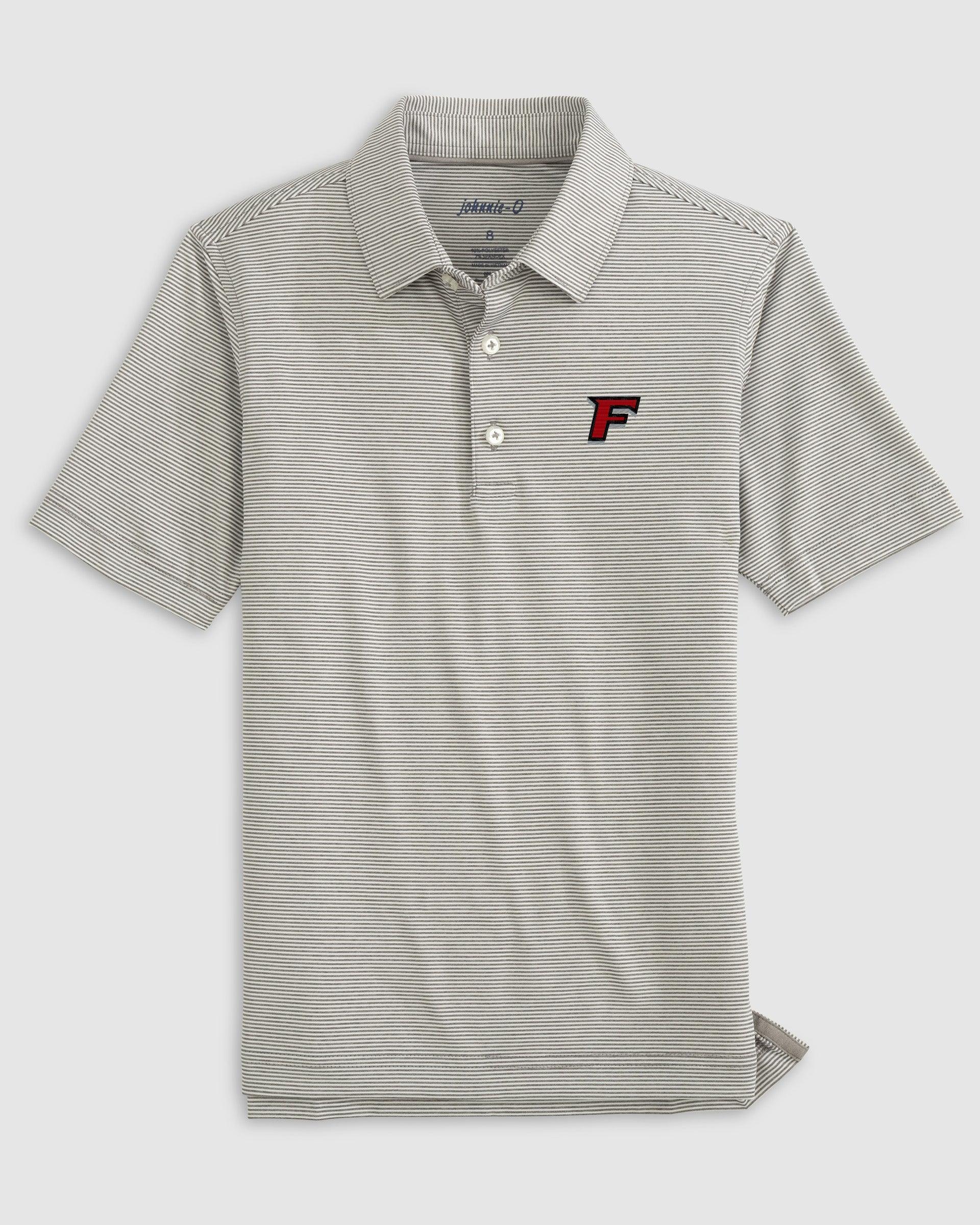 johnnie-O Fairfield University Lyndonn Jr. Striped Jersey Performance Polo Product Image