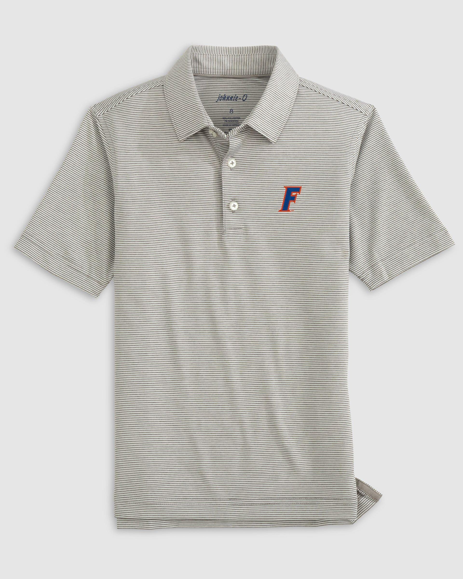 johnnie-O Florida Lyndonn Jr. Striped Jersey Performance Polo - F Logo Product Image