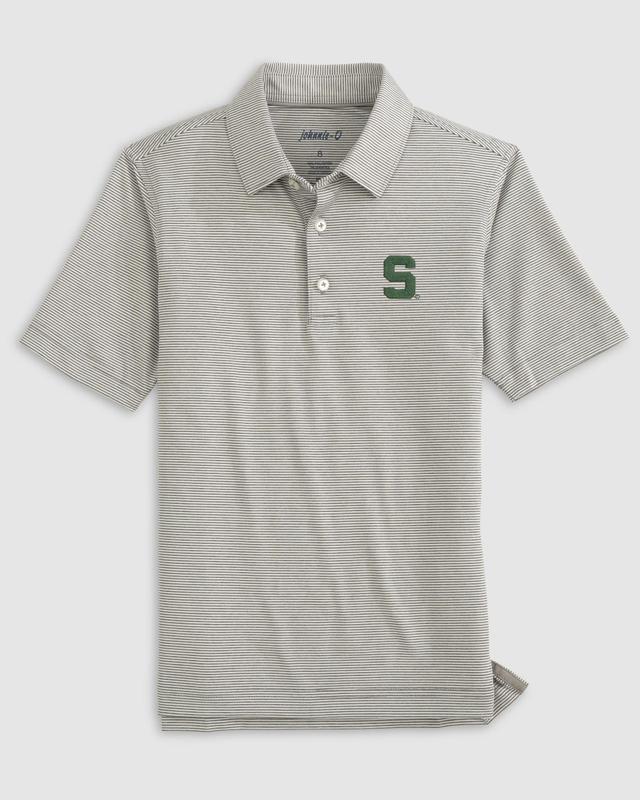 johnnie-O Tulane Lyndonn Jr. Striped Jersey Performance Polo Product Image