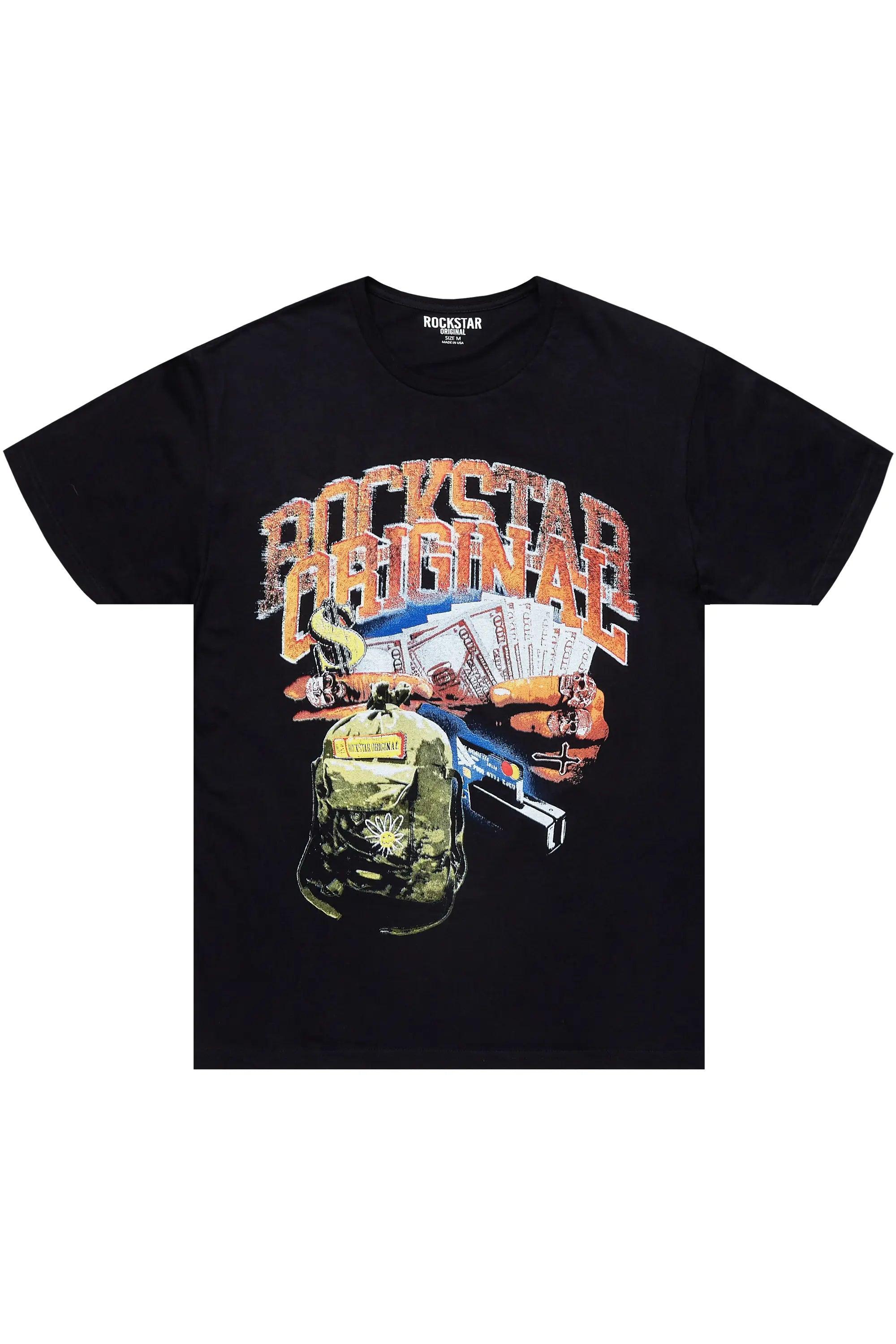 Floriana Black Graphic T-Shirt Male Product Image