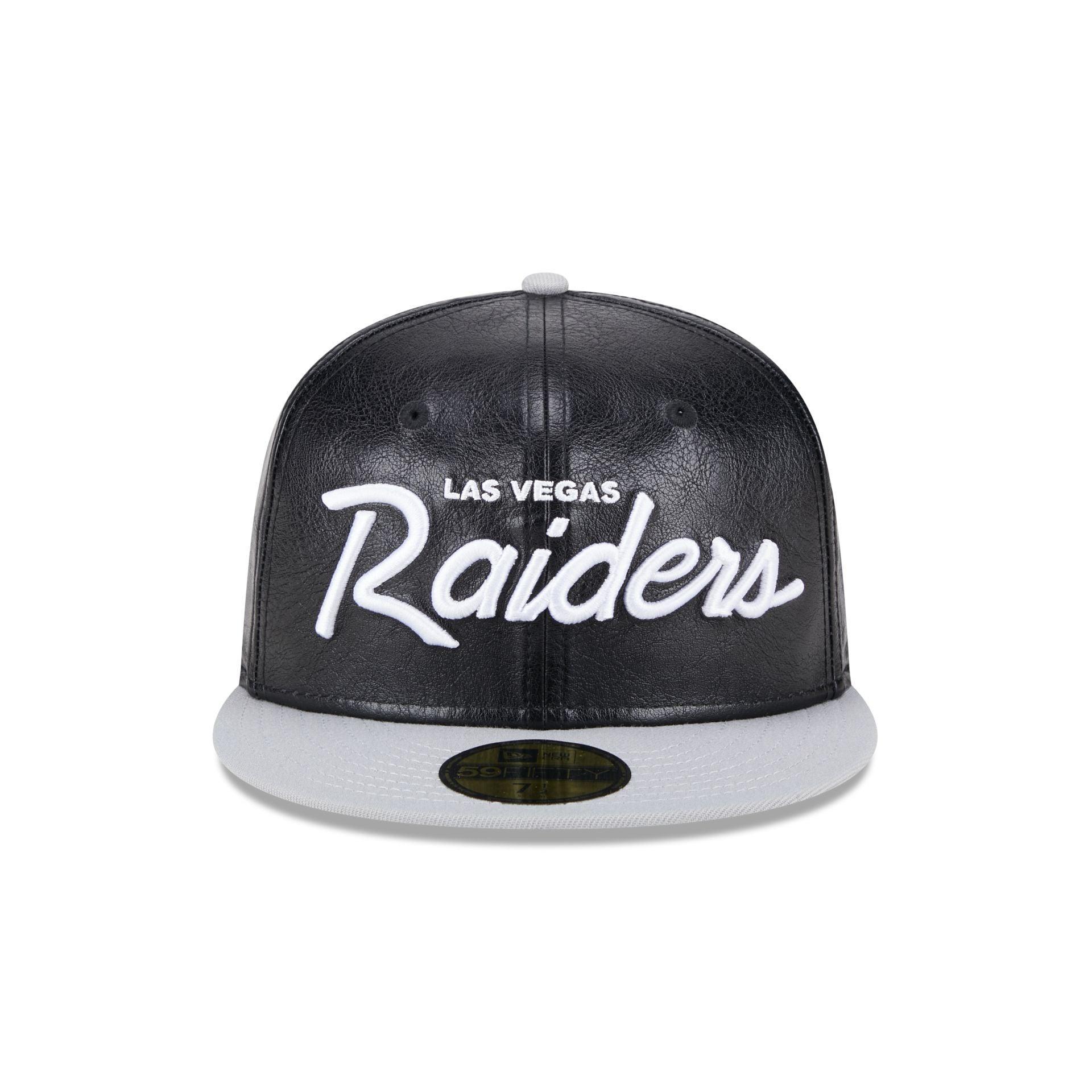 Las Vegas Raiders Faux Leather Crown 59FIFTY Fitted Hat Male Product Image