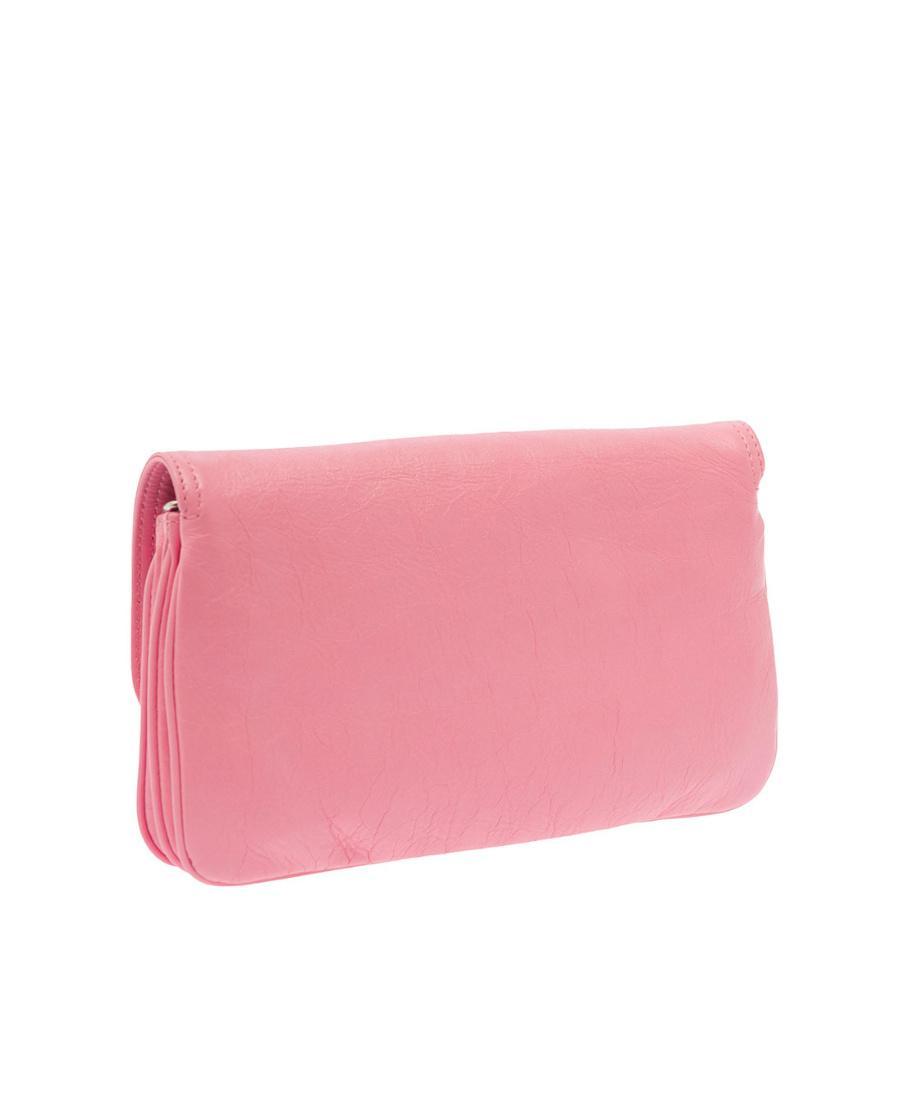 BALENCIAGA Small Bb Soft Flap Leather Shoulder Bag In Pink Product Image