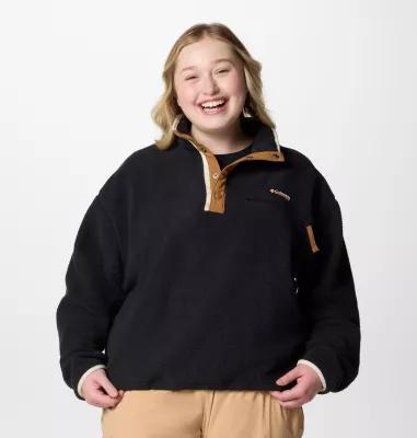 Columbia Women's Helvetia II Cropped Half Snap Fleece Pullover - Plus Size- Product Image