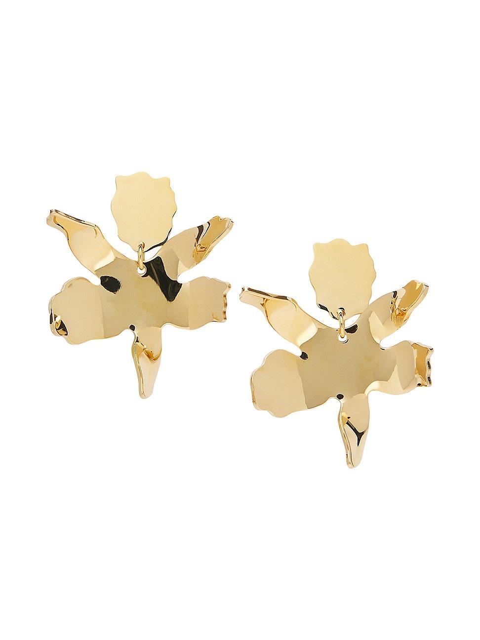 Womens Paper Lily 14K-Gold-Plated Small Drop Earrings Product Image