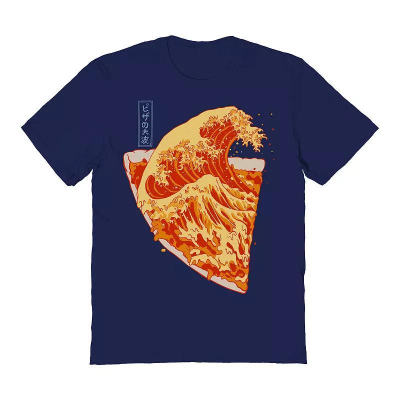 Mens COLAB89 by Threadless The Great Wave Of Pizza Graphic Tee Blue Product Image