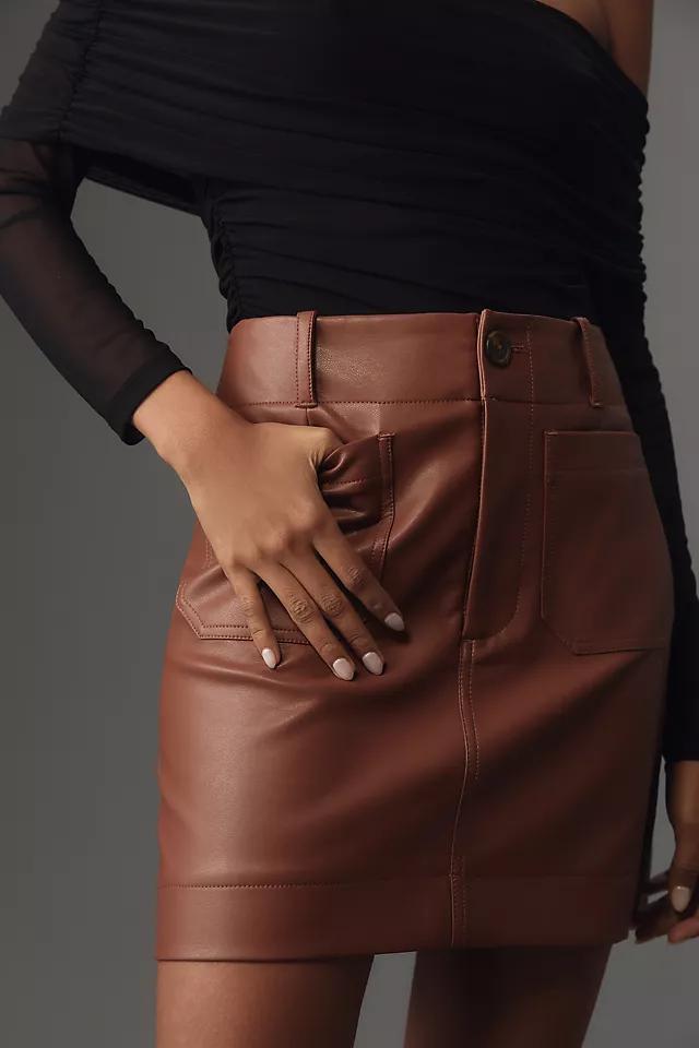 The Colette Skirt by Maeve: Faux Leather Mini Edition Product Image