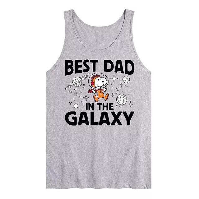 Mens Peanuts Best Dad In the Galaxy Tank Top Product Image