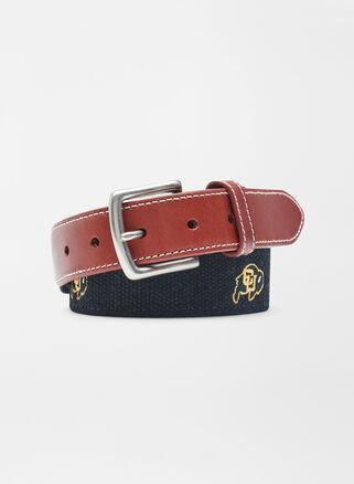 Peter Millar Mens Colorado University Belt | Color: Black | Size: 32 Product Image