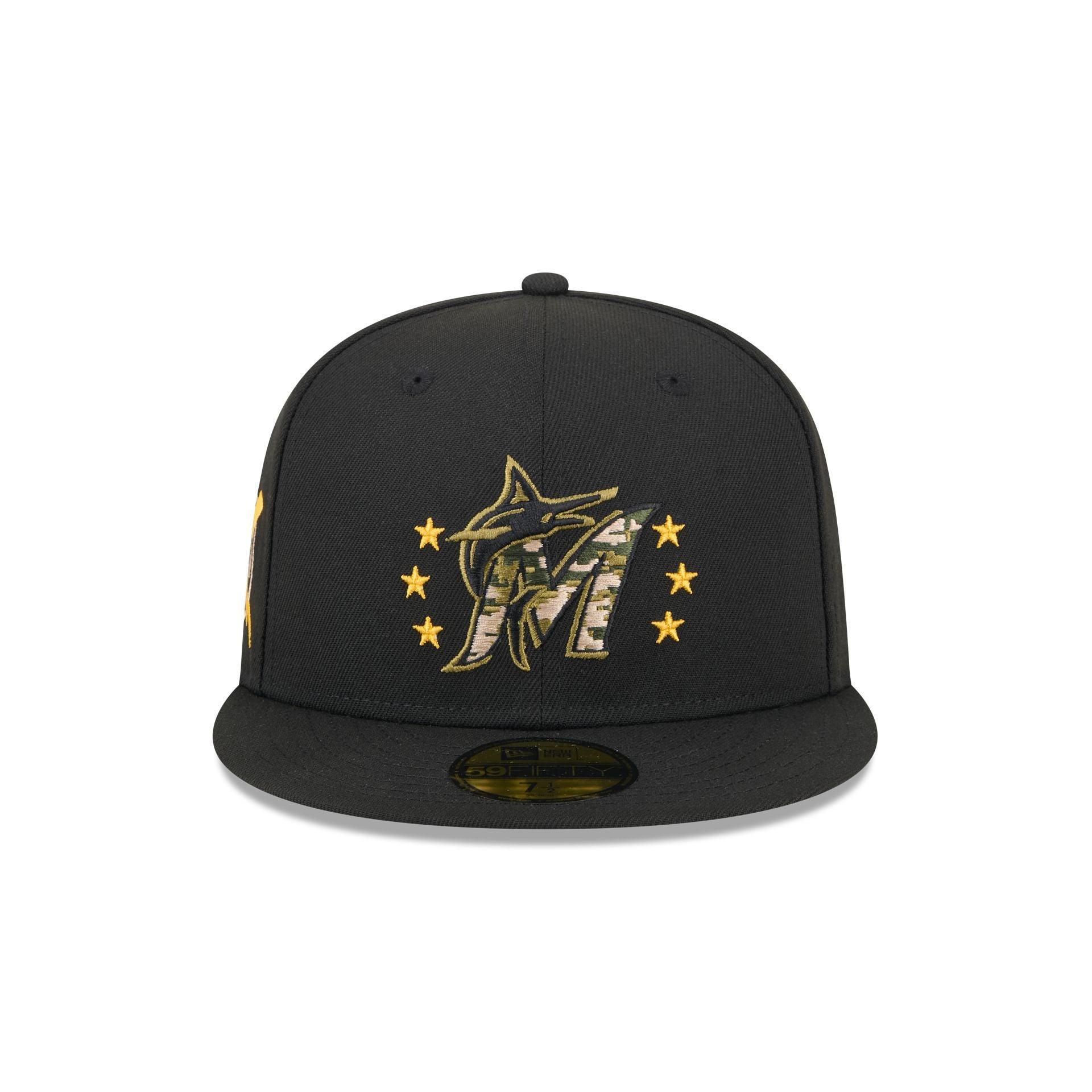 Miami Marlins Armed Forces Day 2024 59FIFTY Fitted Hat Male Product Image