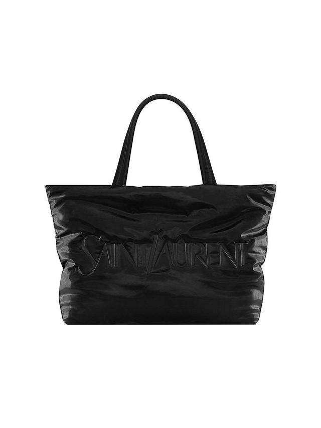 Womens Saint Laurent Tote In Silktech Canvas Product Image