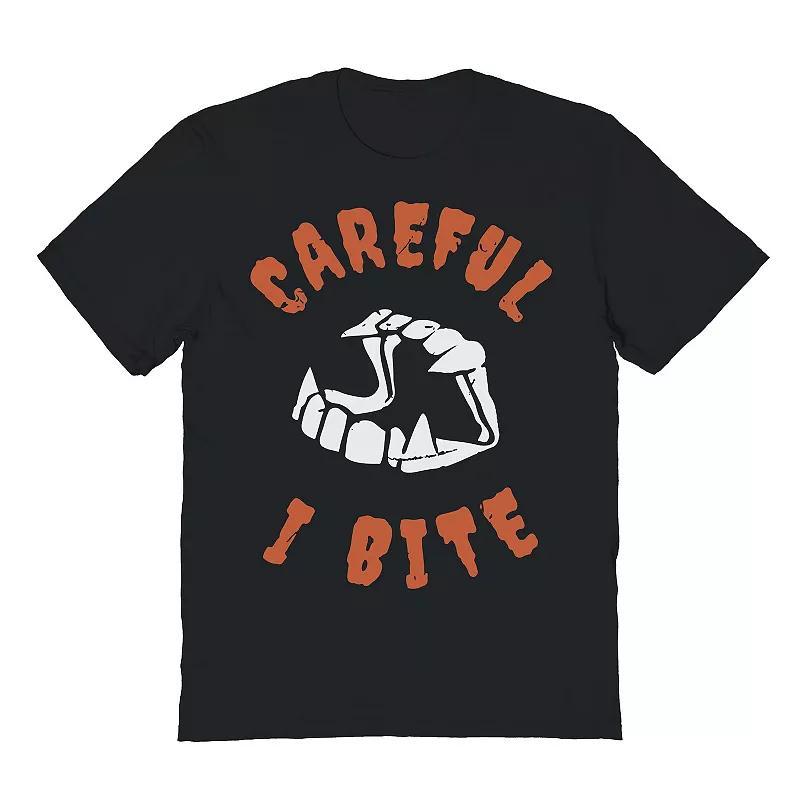 Mens Careful Bite Halloween Graphic Tee Product Image