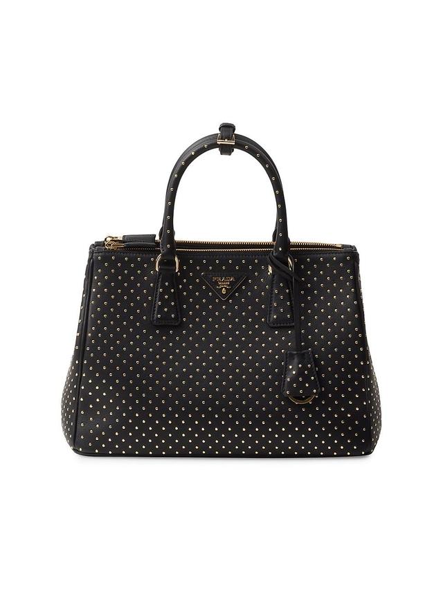 Womens Large Prada Galleria Studded Leather Bag Product Image