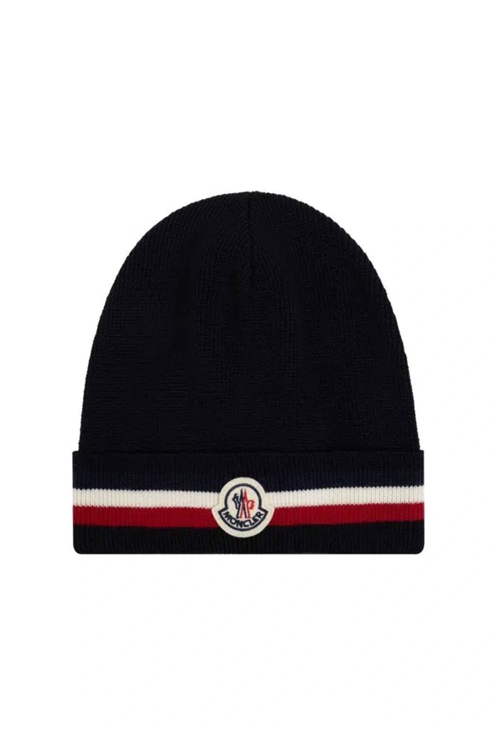 Logo Patch Knit Beanie In Black Product Image