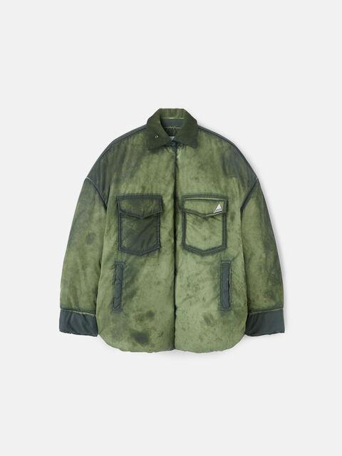 Military green short coat nylon Product Image