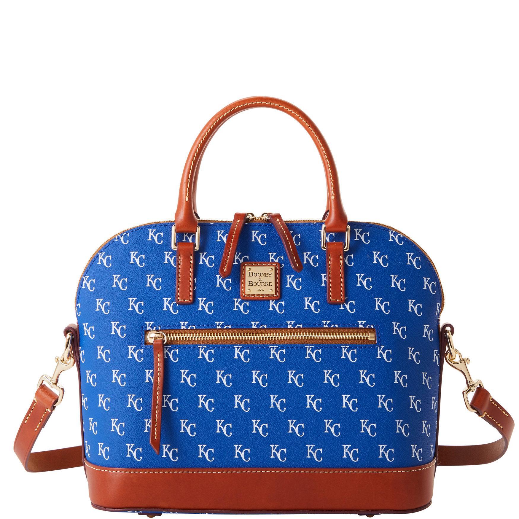 Womens Dooney & Bourke Kansas City Royals Signature Domed Zip Satchel Purse Product Image