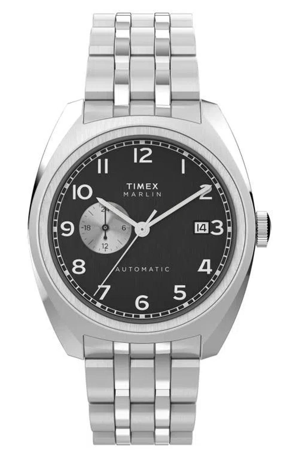 TIMEX ® Marlin Mod Retro Automatic Bracelet Watch, 39mm In Metallic Product Image