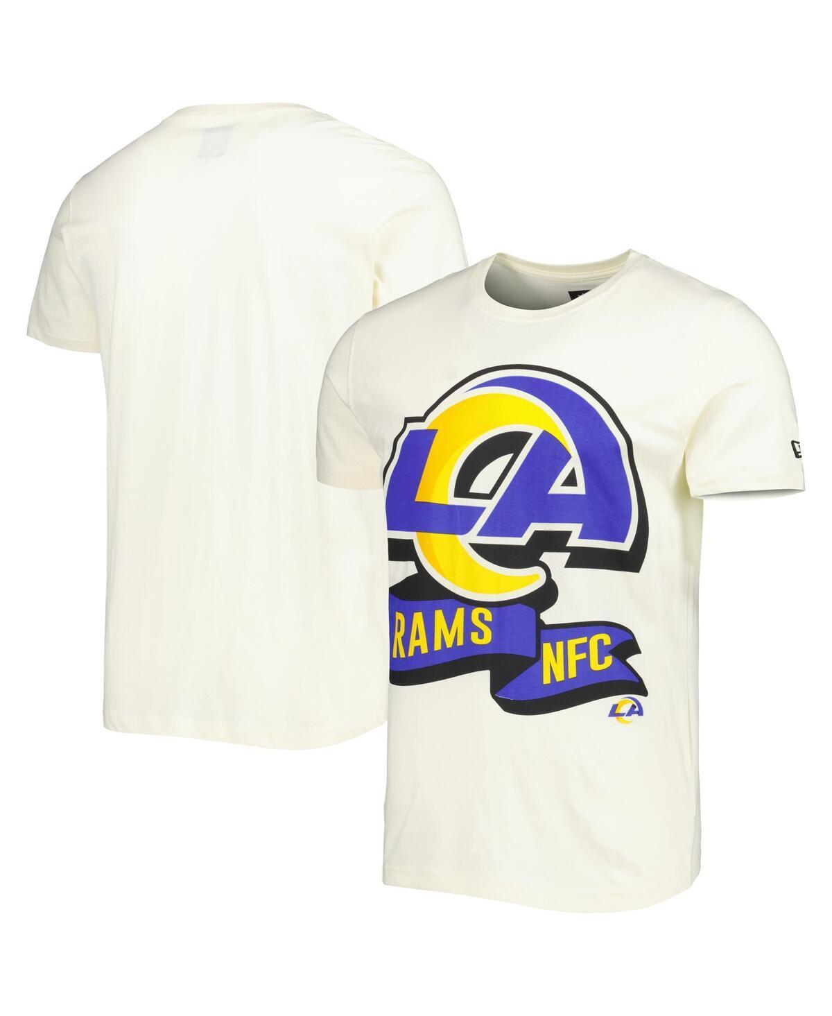 Mens New Era Cream Los Angeles Rams Sideline Chrome T-Shirt Product Image